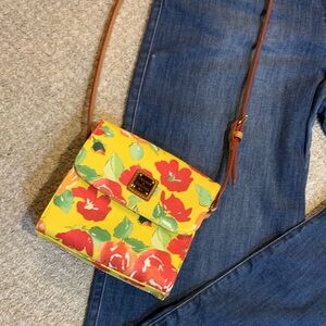 Dooney & Bourke Yellow Floral Crossbody Bag